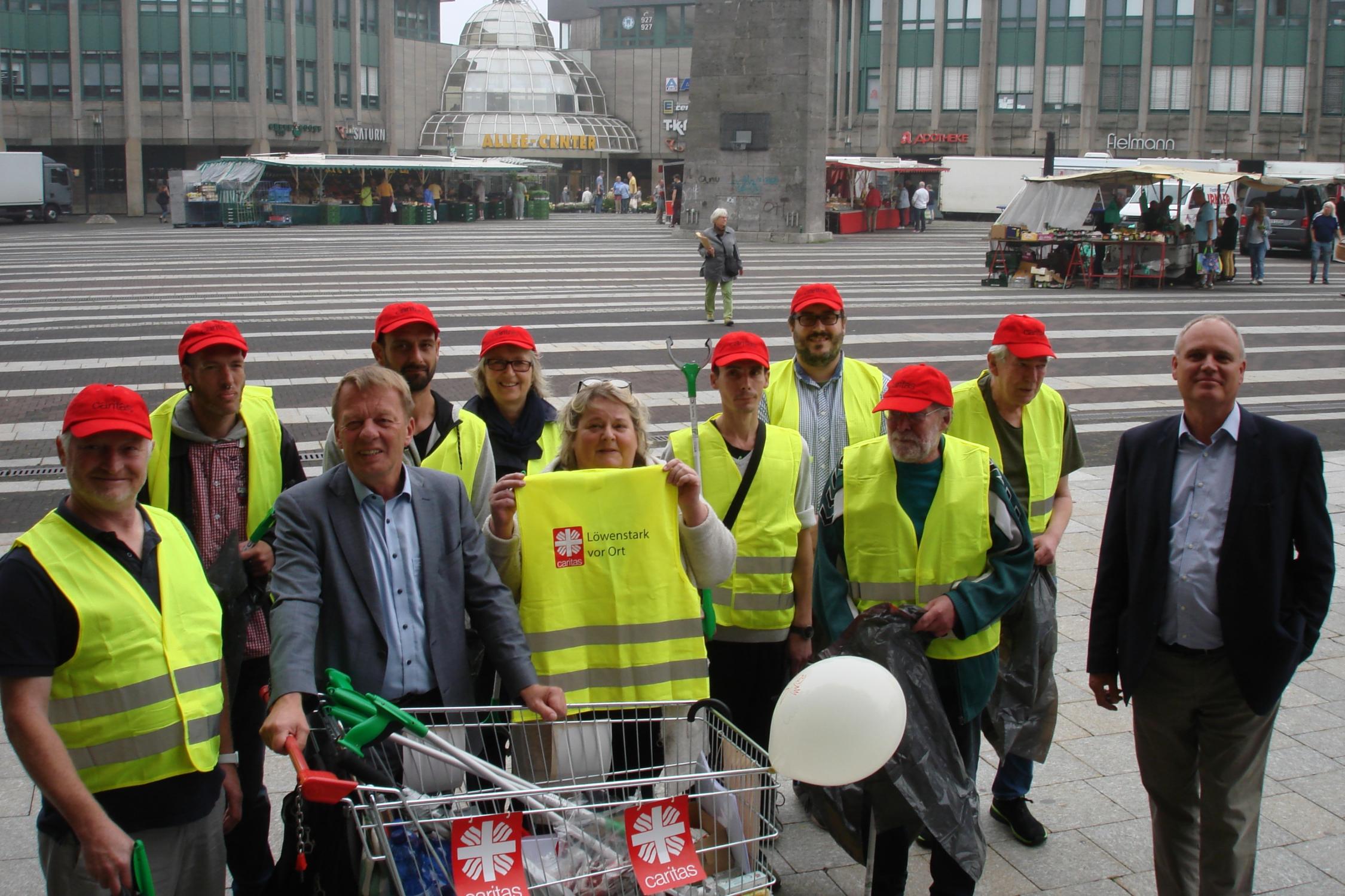 Müllsammelaktion Wohnungsnotfallhilfen